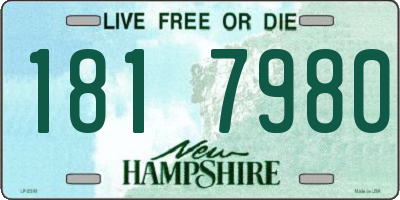 NH license plate 1817980