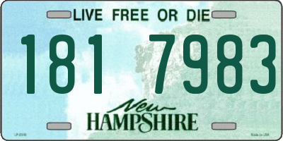 NH license plate 1817983