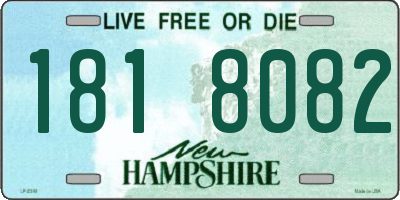 NH license plate 1818082