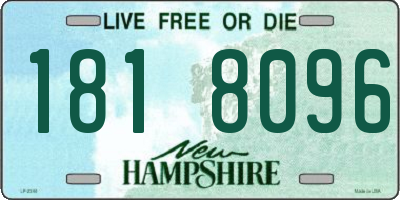 NH license plate 1818096