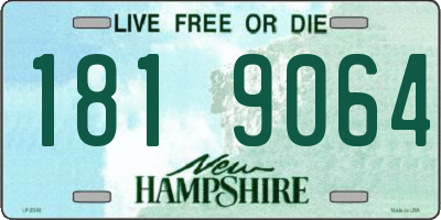 NH license plate 1819064
