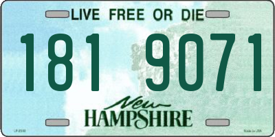 NH license plate 1819071