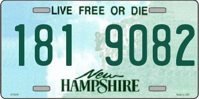 NH license plate 1819082