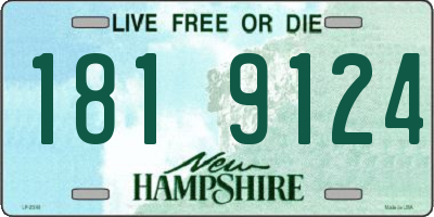 NH license plate 1819124