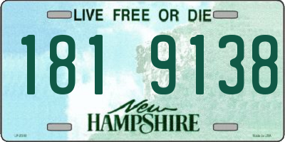 NH license plate 1819138