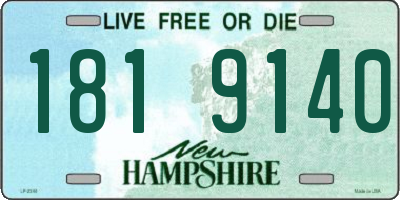 NH license plate 1819140