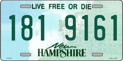 NH license plate 1819161