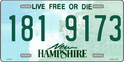 NH license plate 1819173
