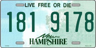 NH license plate 1819178