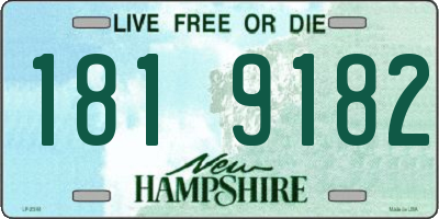NH license plate 1819182