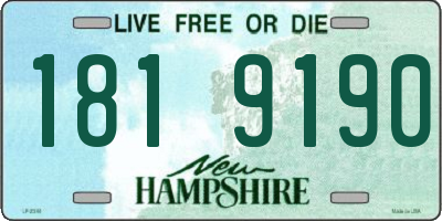 NH license plate 1819190