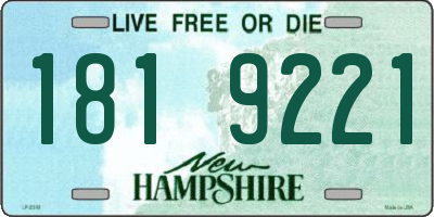 NH license plate 1819221