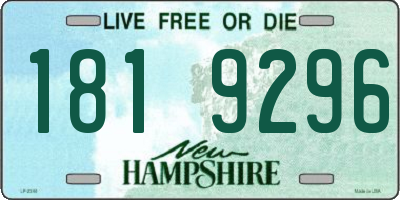 NH license plate 1819296