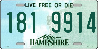 NH license plate 1819914