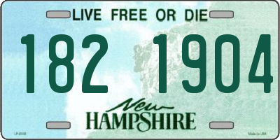 NH license plate 1821904