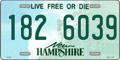 NH license plate 1826039