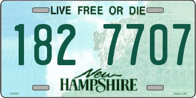 NH license plate 1827707