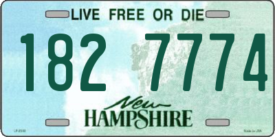 NH license plate 1827774