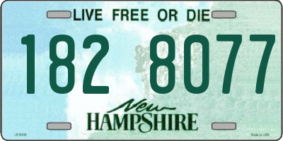NH license plate 1828077