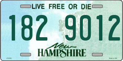 NH license plate 1829012