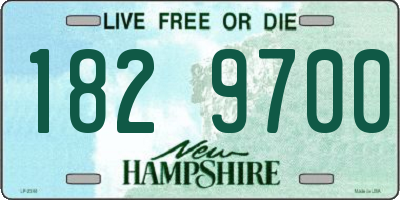 NH license plate 1829700