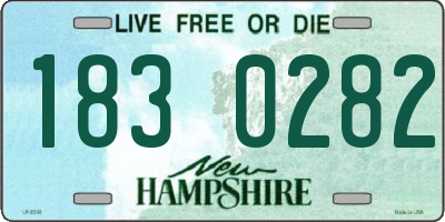 NH license plate 1830282