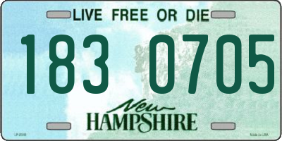NH license plate 1830705