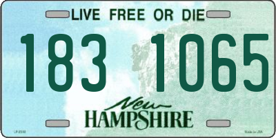 NH license plate 1831065