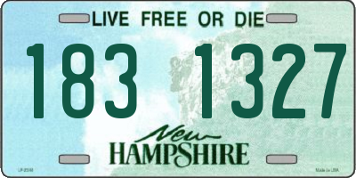 NH license plate 1831327