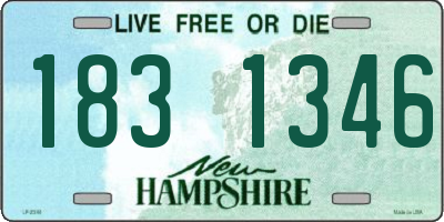 NH license plate 1831346
