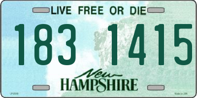 NH license plate 1831415