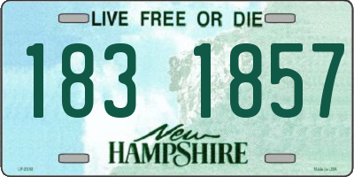 NH license plate 1831857