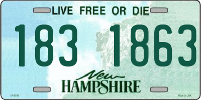 NH license plate 1831863