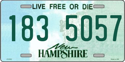 NH license plate 1835057