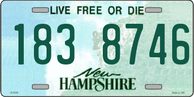 NH license plate 1838746