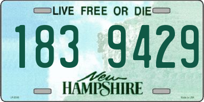 NH license plate 1839429