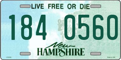 NH license plate 1840560