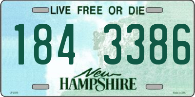 NH license plate 1843386