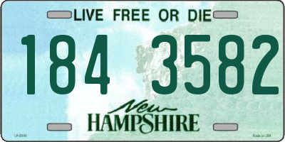 NH license plate 1843582
