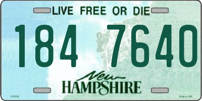 NH license plate 1847640