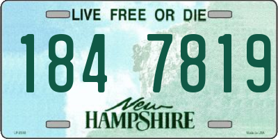 NH license plate 1847819
