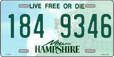 NH license plate 1849346