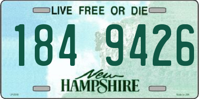 NH license plate 1849426