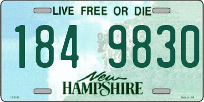 NH license plate 1849830