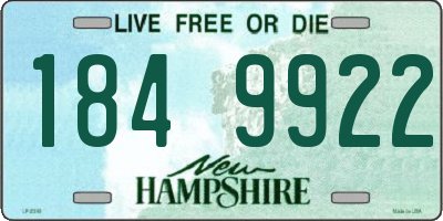 NH license plate 1849922