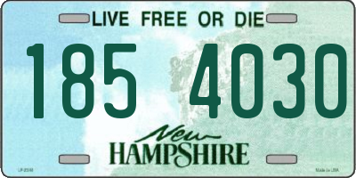 NH license plate 1854030