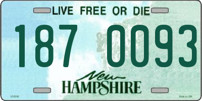 NH license plate 1870093