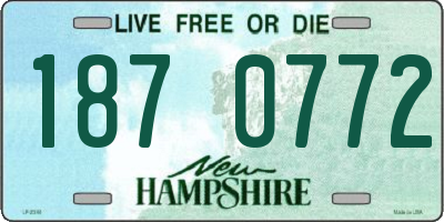 NH license plate 1870772