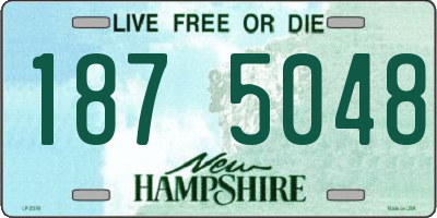 NH license plate 1875048