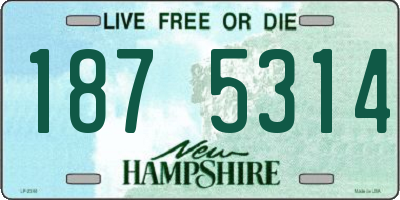 NH license plate 1875314